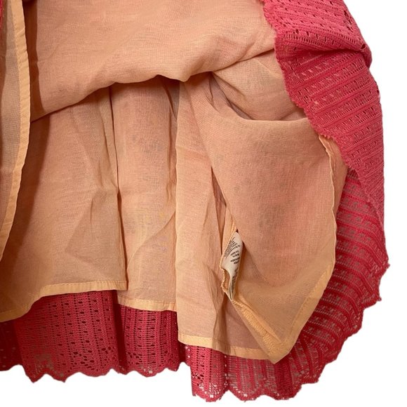 Free People|Womens|Fit & Flare Mini Dress|Size 2|Coral|Full Lace| Lined - Picture 9 of 15